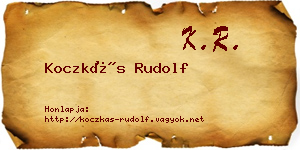 Koczkás Rudolf névjegykártya